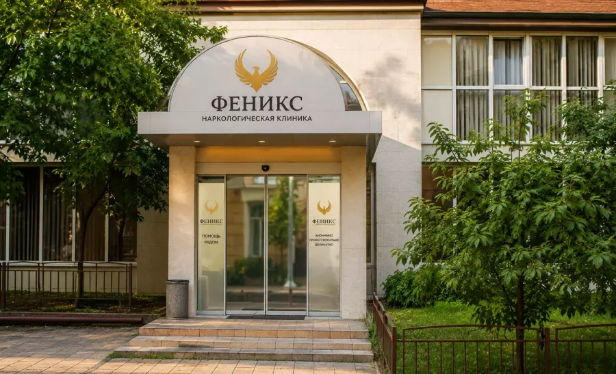 Вход в наркологическую клинику «Феникс» в Южно-Сахалинске